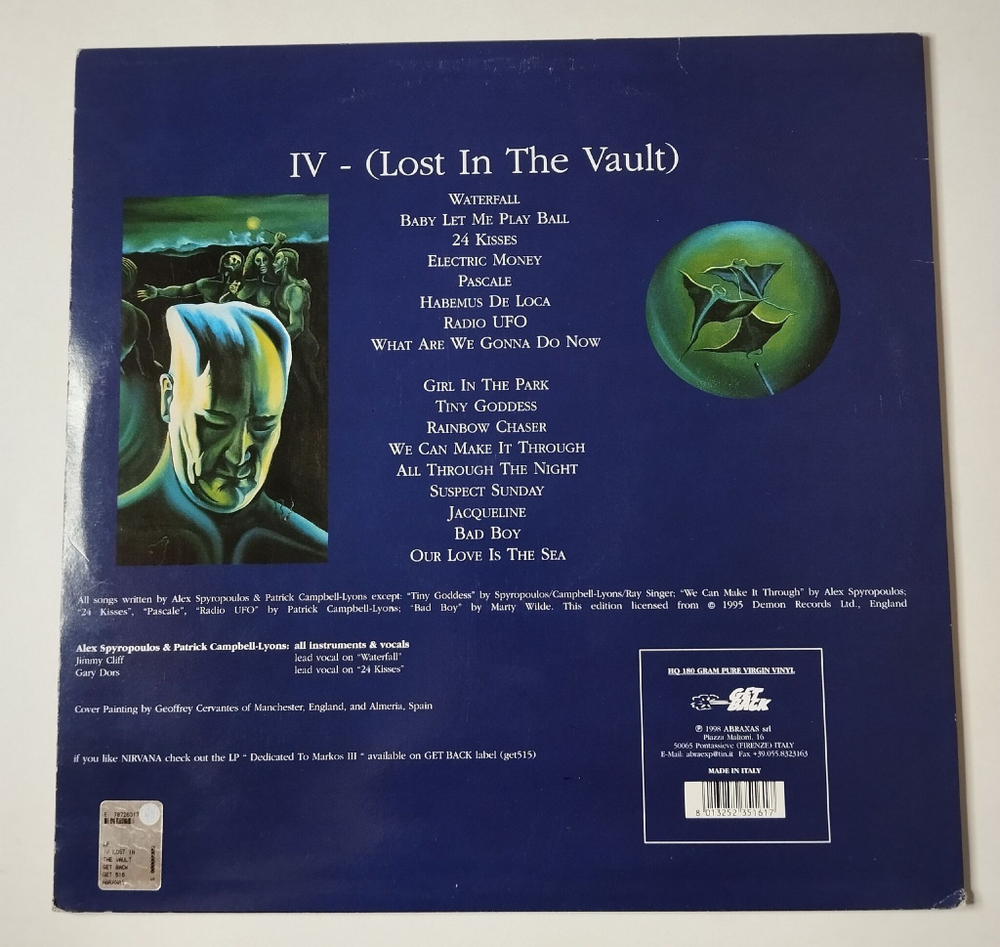 Винтажная виниловая пластинка LP Nirvana IV (Lost In The Vault) (Italy 1998)