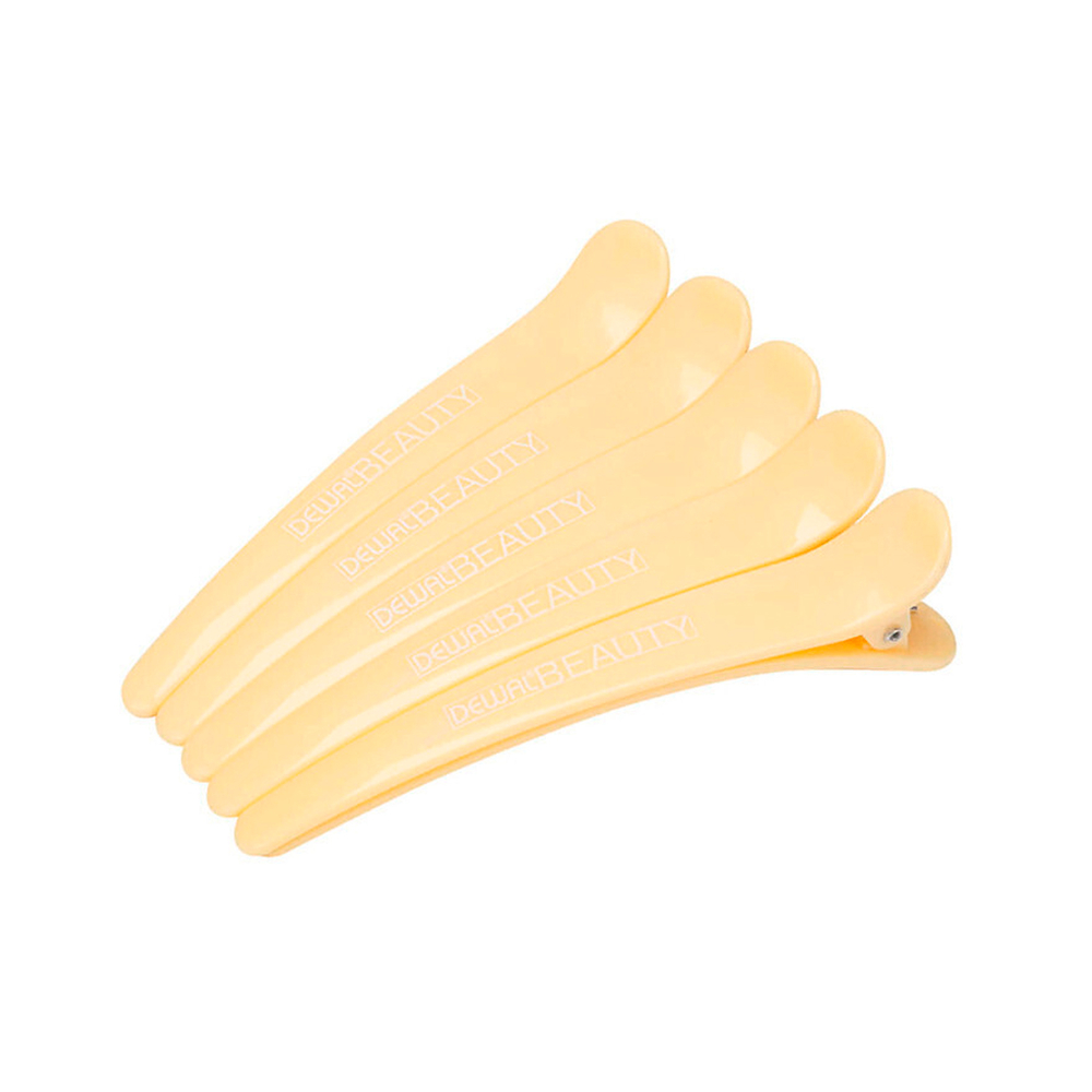 Dewal Beauty Зажим для волос DBCH86yellow, 11 см, 5 шт/уп