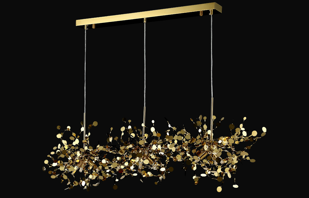 Подвесной светильник Crystal Lux GARDEN SP3х3 L1200 GOLD