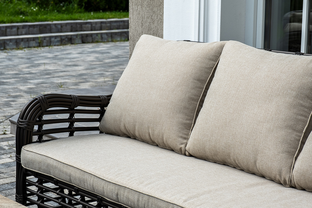 "Ницца" лаунж-зона из искусственного ротанга, цвет бронзовый