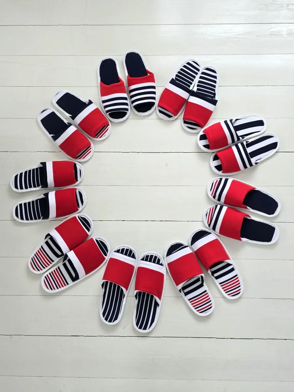 Тапочки в полоску открытые вар.5