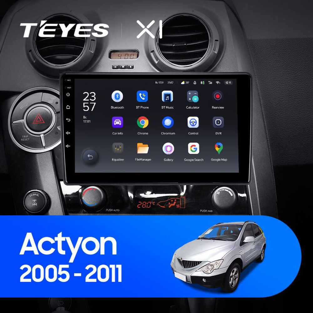 Teyes X1 9"для SsangYong Actyon 2005-2011