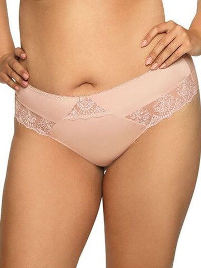 Трусики-слипы с нежными кружевными вставками (Размер: XXXL) (Цвет: телесный)
