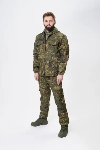 Костюм прямого кроя для активного отдыха Зеленый пиксель (куртка+брюки) Турист RIP-STOP