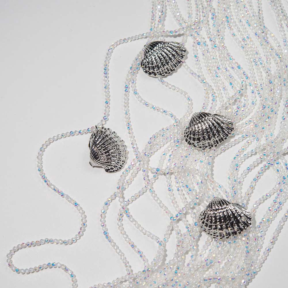 Подвеска "Морская ракушка", родирование, 22*18мм