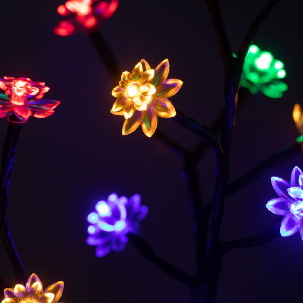 Светильник уличный ЭРА ERASF22-60 на солнечной батарее садовый Сакура 32 см