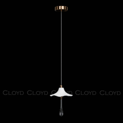 Подвесной светильник Cloyd SHANGRILA P1 / Ø16 см - керамика - золото (арт.11467)