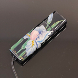 Флешка USB в футляре с ручной росписью "Ирисы" №2