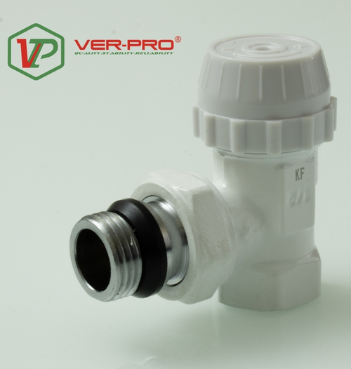 Вентиль термост. УГЛ/ВЕРХ. 1/2  (БЕЛЫЙ)  ViEiR (80/10шт)