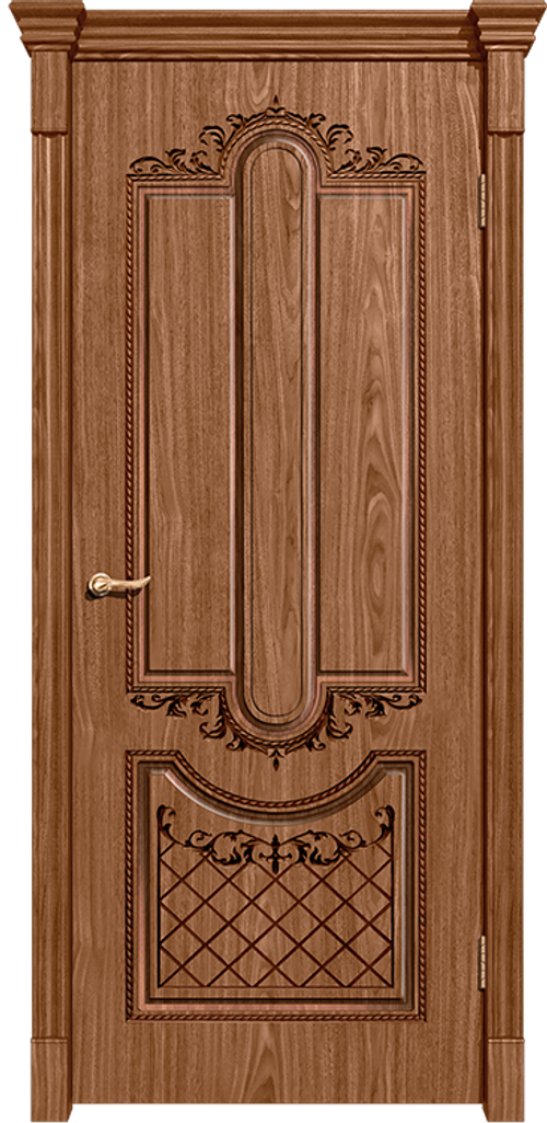 Межкомнатная дверь Муар / Цвет Орех натуральный 2 / Двери Верда