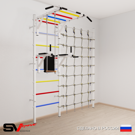 Шведская стенка Sv Sport 5430 (Турник рукоход/Брусья/Трапеция/Канатный лаз)