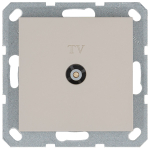 Розетка TV Φ9.5mm проходная с накладкой, цвет Тауп