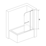 Шторка на ванну RGW SC-12