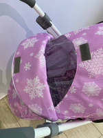 Коляска комбинированная с трансформируемым кузовом (арт.У3-1К/СН) сиреневый со снежинками