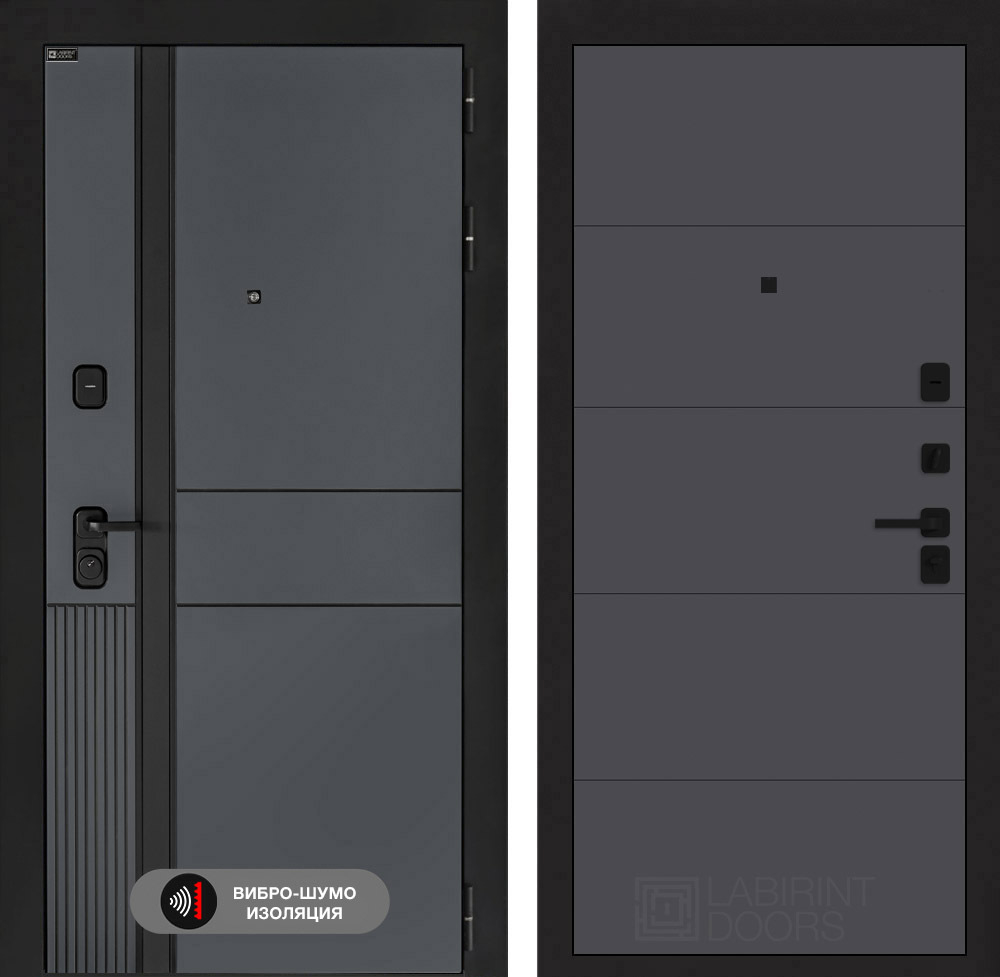 Входная дверь Лабиринт EVOLAB - 13 Графит софт
