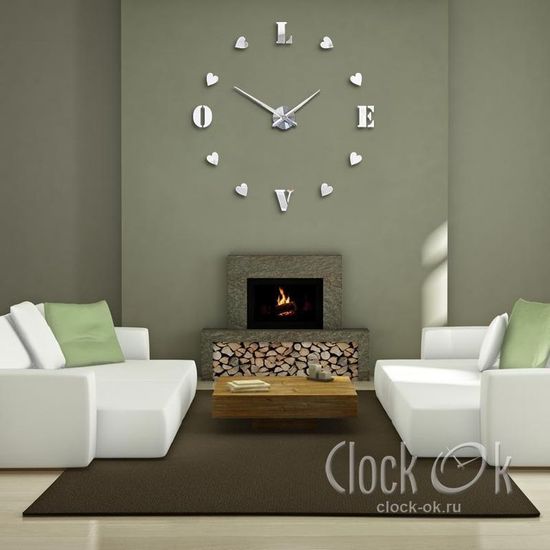 Настенные 3D часы Sweet Love