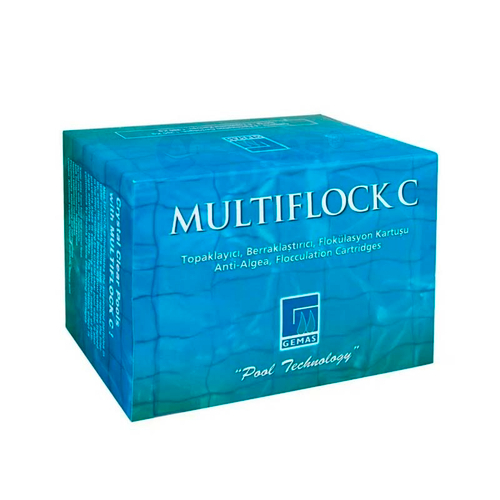 Флокулянт с альгицидом в картриджах 1,28кг Аквамастер MULTIFLOCK C (8 шт) (07430)