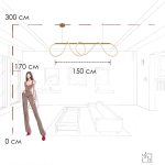 Подвесной светодиодный светильник Loft It Thread 10388P/B BRASS