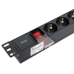 Блок розеток 19", 8 розеток EKF TRP-HPD-LS-10A-8SH-C14