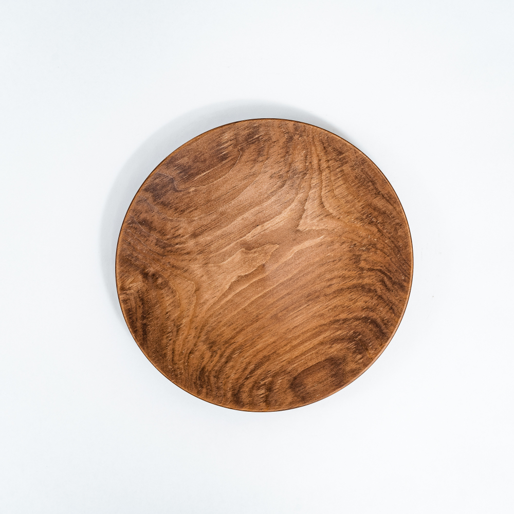 Деревянная плоская тарелка Art of Siberia из сибирского кедра T146