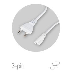 Кабель питания для линейного светильника ЭРА FTS-C5-plug-1,5 1,5 м с выключателем коннектор IEC C5 | Аксессуары для фито светильников