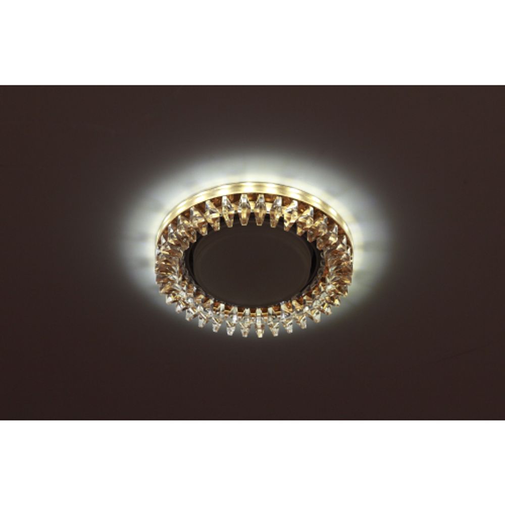 DK LD20 TEA/WH Светильник ЭРА декор cо светодиодной подсветкой Gx53, прозрачный