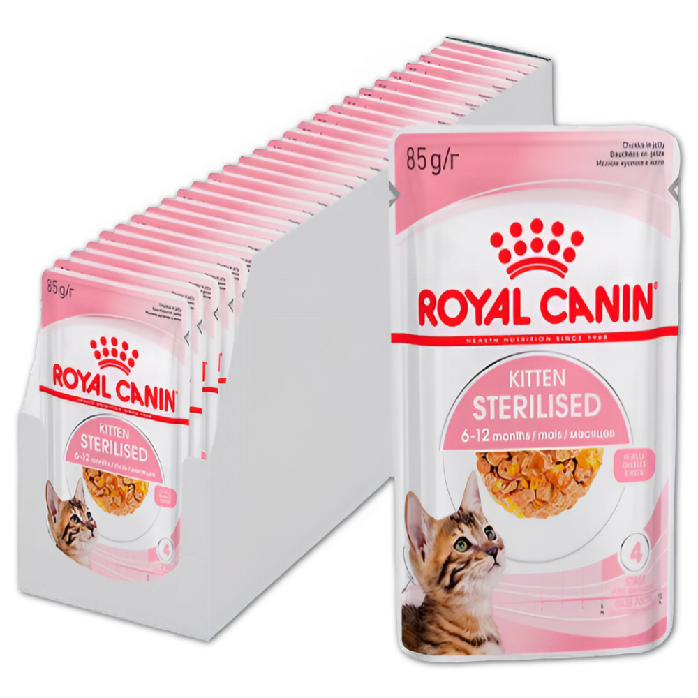 Royal Canin корм консервированный для котят кусочки в желе стерилизованные