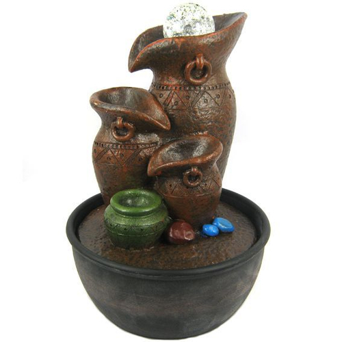 Фонтан Кувшины 27 см полистоун