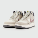 Кроссовки Nike Air Force 1 Mid Grey / Wh. with Fur Wmns