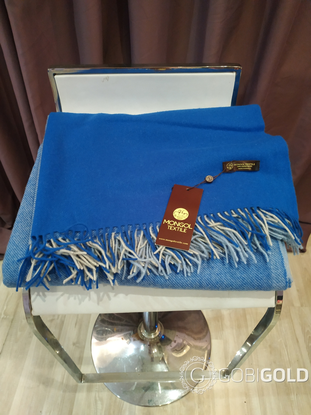 Плед из 100% шерсти ягненка 150x200 см. (MONGOLTEXTILE) - MT046(2)