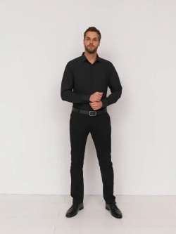 Рубашка классическая с длинным рукавом приталенная