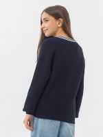 AT891-1 Кардиган для девочек темно-синий