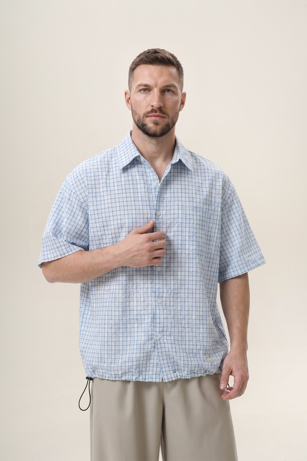 Рубашка KUL'TURA "PLAID SHIRT" Голубая клетка