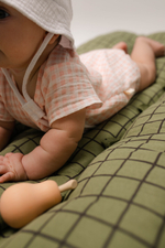 Боди из муслина (клетка розовая)