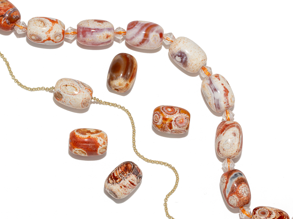 Бусины из агата 10х13мм (1 штука)