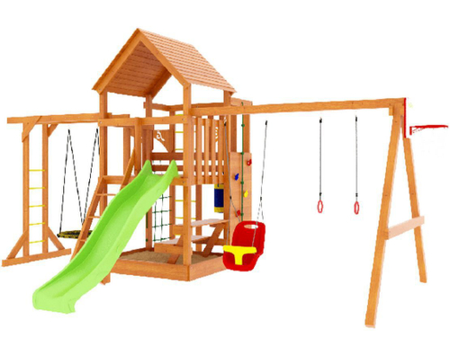 Детский игровой комплекс Крафт Pro 4 со скатом 2,2 м