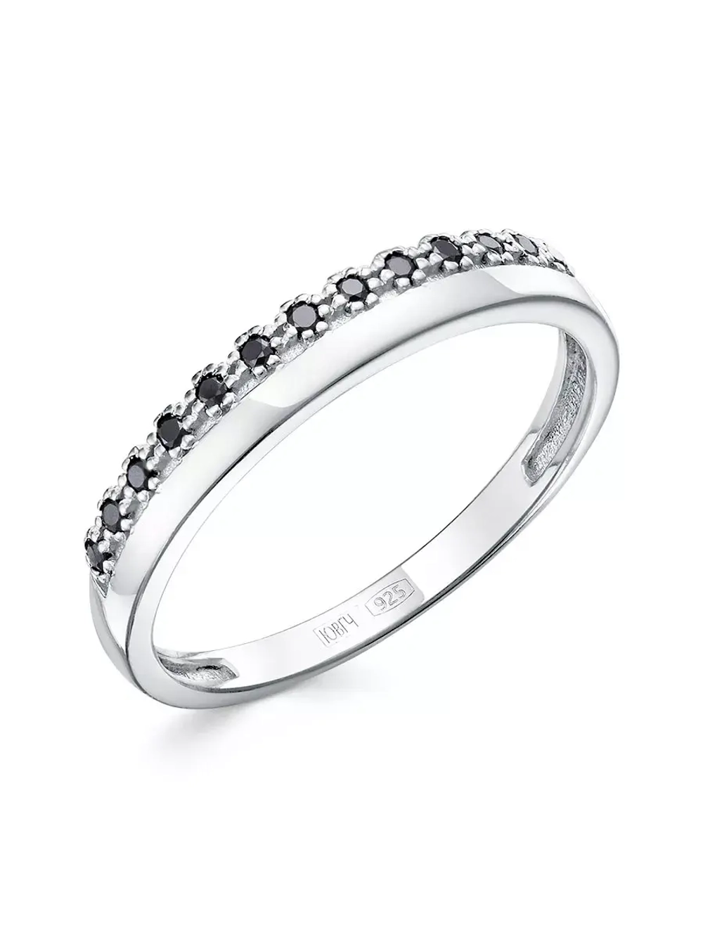 Серебряное кольцо дорожка с фианитами Спаси и Сохрани