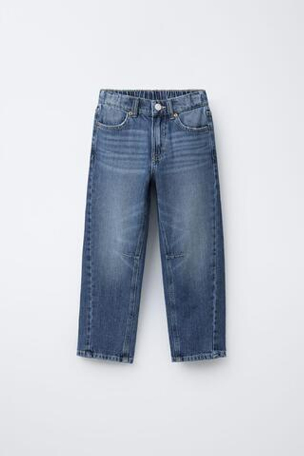 ZARA ДЖИНСЫ СВОБОДНОГО КРОЯ, ВЫЦВЕТШИЙ СИНИЙ