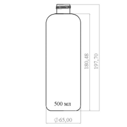 Флакон ПНД 500 мл (28) Оливия Черный