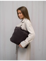 Сумка через плечо шоппер натуральная замша