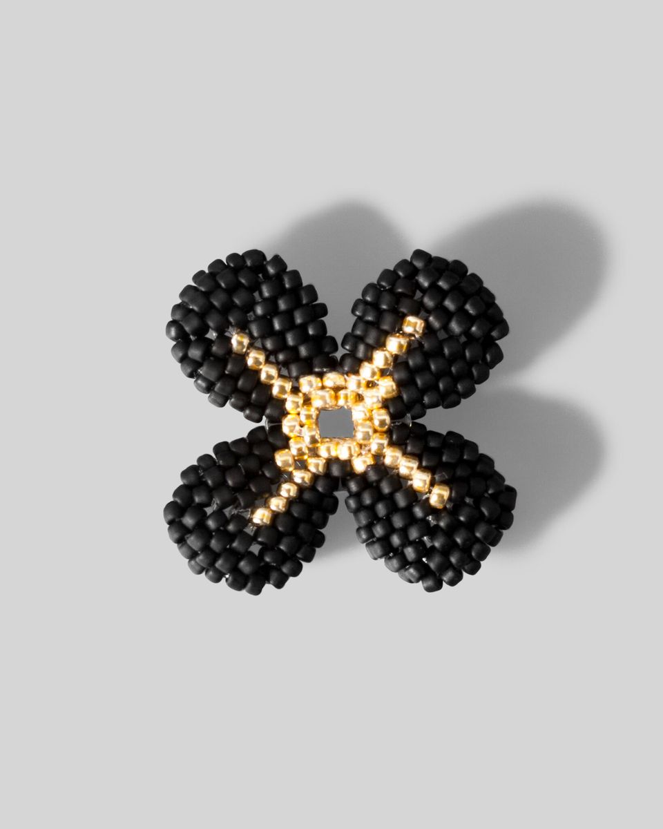 Цветок Beaded Flower Black