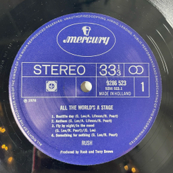 Винтажная виниловая пластинка LP Rush All The World A Stage (Holland 1976)