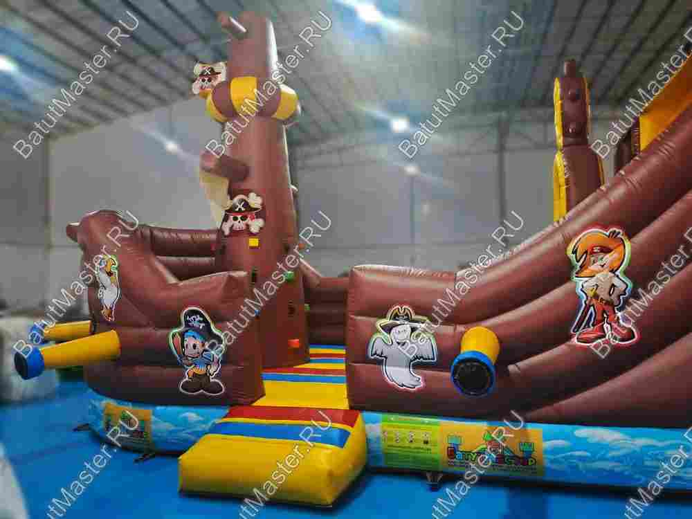 Надувной батут-горка "Фрегат", 9х4