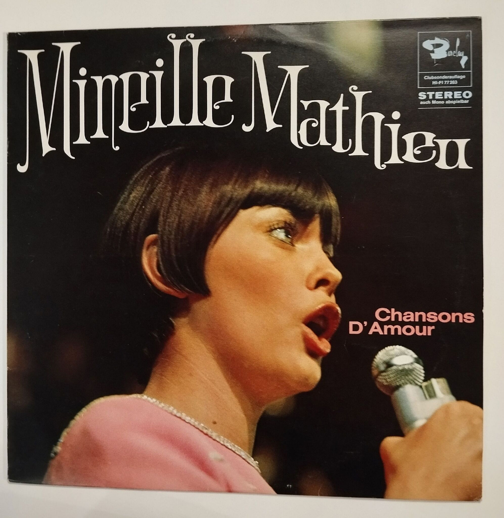 Винтажная виниловая пластинка LP Mireille Mathieu Мирей Матье Chansons DAmour (Germany 1968)