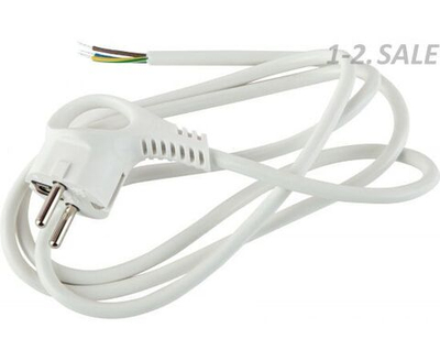 UX-3x0,75-5m -W ЭРА Шнур питания с вилкой с/з ПВС 3x0,75 5м белый