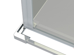 Душевой уголок дверь раздвижная 90x90 GROSSMAN GR-9090Fl профиль хром стекло прозрачное 6 мм