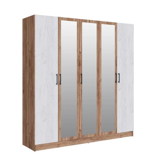 Шкаф ВЕГАС 2000 дуб крафт табачный / дуб крафт белый