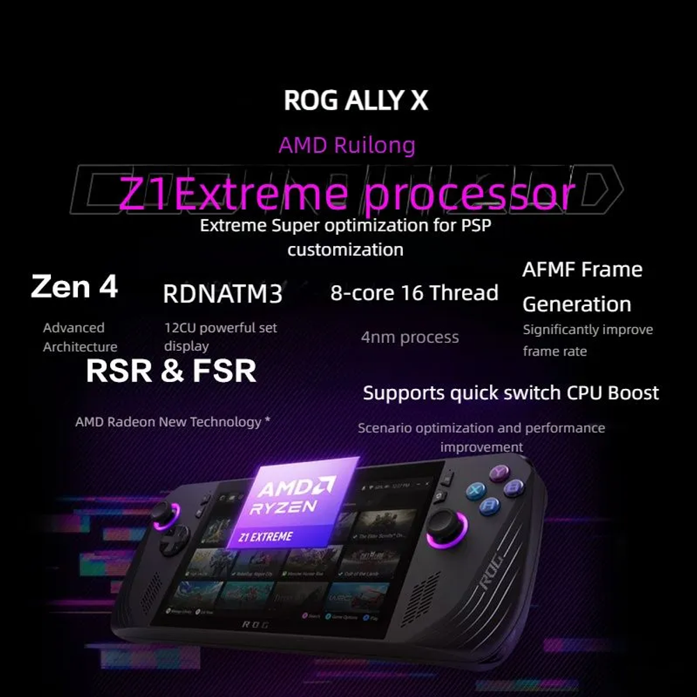 Портативная игровая консоль Asus ROG Ally X 24/2Tb, чёрный
