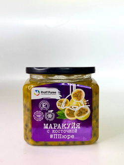 ПЮРЕ Proff Puree из маракуйи с косточкой 10% сахара (Банка 500гр)