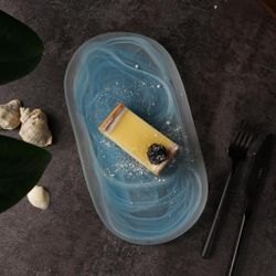 Блюдо овальное 28*15*2 см   матовое стекло P.L. Proff Cuisine [4]